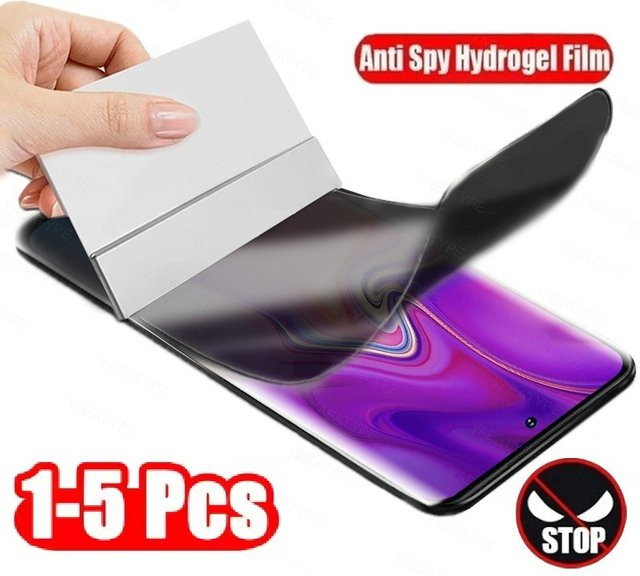 Privatsphäre Hydrogel Film Anti Spy Displayschutz für Oppo A17 A17k A57 A57s A57e A77 A77s 4G A18 A38 A58 A78 A98 5G, transparent - Bild 1
