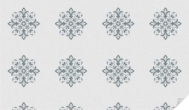 Tulup Fensterfolie Klassischer Schmuck Sichtschutz selbstklebend Weiß B: 200 cm, H: 116 cm - Bild 1