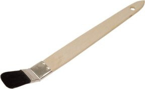 FRIESS TECHNO-PROFI Plattpinsel gebogen mit schwarzer Chinaborste und Holzgriff, Breite: 20 mm - Bild 1