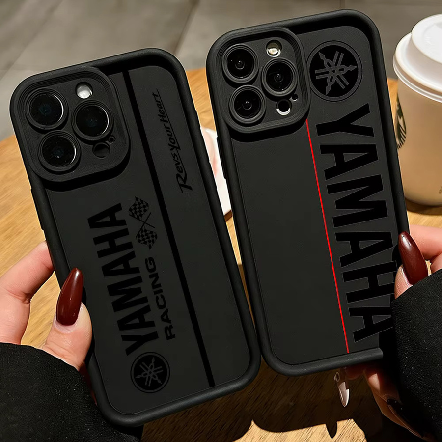 Potdemiel Motorrad-Handyhülle Y-YamAha-S für iPhone in Schwarz, Weiche TPU-Rückabdeckung für iOS - Bild 2