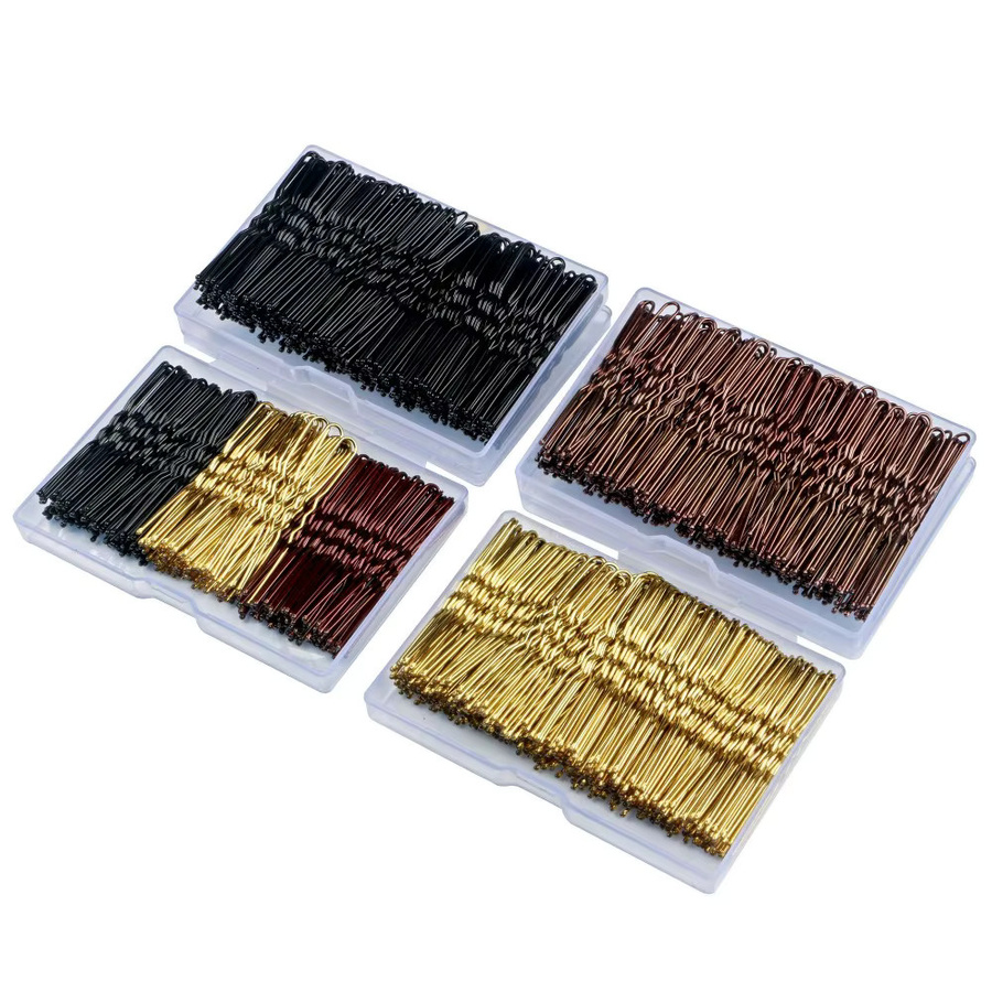 Bobby-Pins U-förmig, schwarz, Metall, 50 Stück, Damen - Bild 3