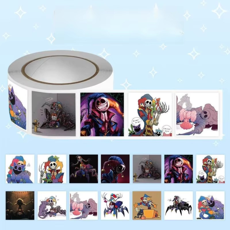 500 Stück Poppy Playtime Kawaii Sticker Set mit bunten Cartoon-Charakteren für DIY Graffiti und Handyhüllen - Bild 5