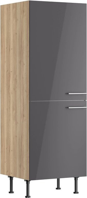 Optifit Küchen-Midischrank Jonte in Anthrazit und Wildeiche, B/T/H: 60 x 58,4 x 176,6 cm - Bild 1