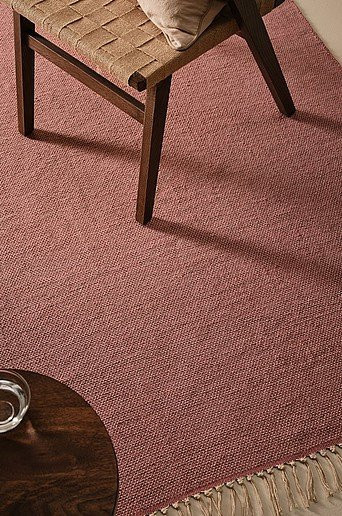 Jotex TONE Baumwollteppich in Pink und Rot, rechteckig und rutschfest - Bild 1