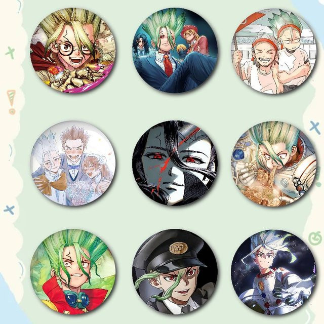 Anstecker Dr. Stone S-Senku, Metall, Rund - Bild 1