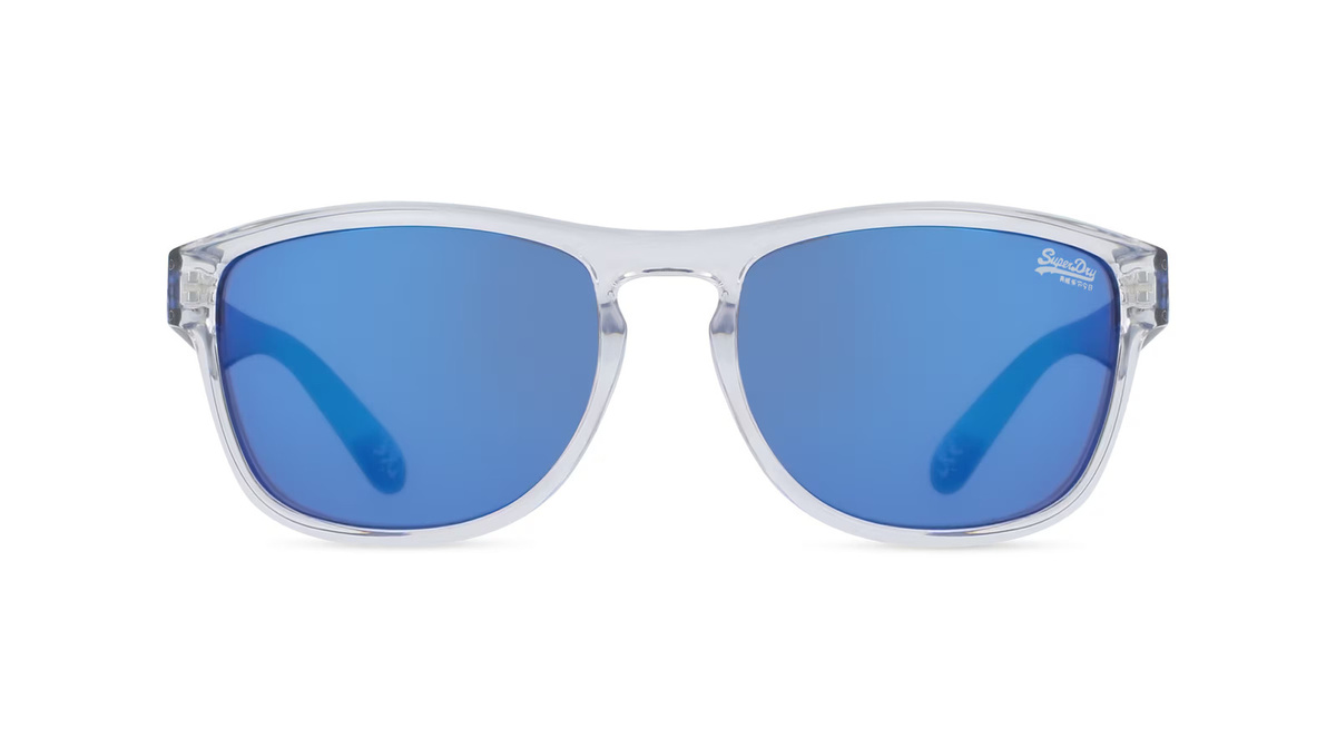 Superdry ROCKSTAR Sonnenbrille, Vollrand, Quadratisch, Kunststoff, Blau, Transparent, Unisex - Bild 1