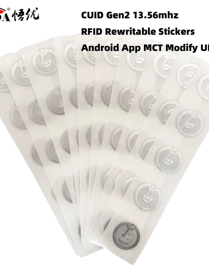 5YOA CUID veränderbarer S50 1K RFID-Aufkleber NFC-Tag 13,56 MHz transparent - Bild 2