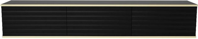 Pascal MORABITO TV-Hängeschrank Alesar in Schwarz und Gold, Wandmontage, MDF - Bild 1