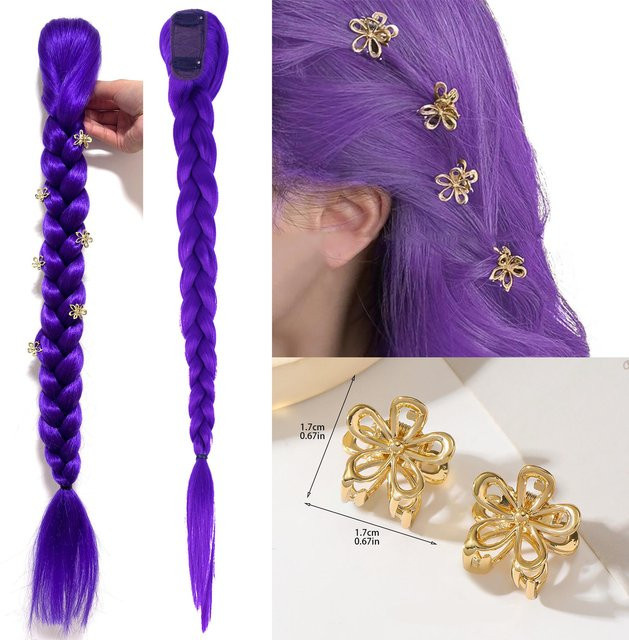 Rumi Lila Zöpfe Haarverlängerungen, 26 Zoll, beige, Synthetisch, Clip-in - Bild 1