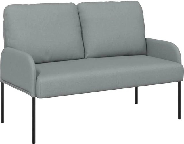 vidaXL Sofa Hellgrau mit Kissen und Armlehnen, Breite: 110 cm, Tiefe: 80 cm, Höhe: 76 cm - Bild 1