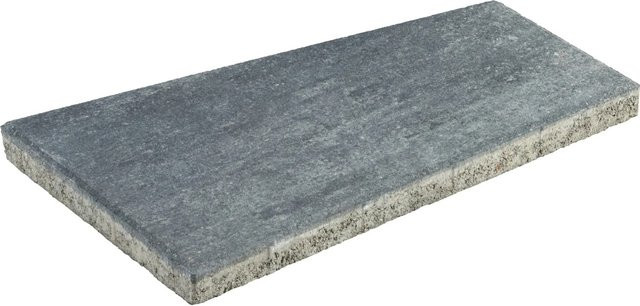 Diephaus Terrassenplatte Trapea PE2 aus Kunststoff in Weiß-Schwarz B: 50 cm, T: 30 cm, H: 4 cm - Bild 1