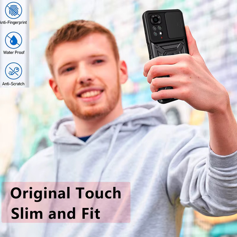 Slide Kamera Objektiv Schutzhülle für Xiaomi Redmi Note 13 12 11 Pro Plus 11s 12s in Schwarz oder Grün - Bild 5
