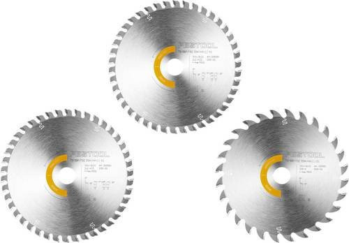 Festool Kreissägeblatt-Set KSB-SORT/3W für Holz, Carbide-Tipped, Farbe: Silber, Durchmesser: 160 mm - Bild 1