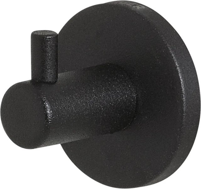 Tiger Wandhaken Boston aus Edelstahl in Schwarz Matt, Durchmesser: 3,5 cm, Breite: 3,5 cm, Tiefe: 2,9 cm - Bild 1