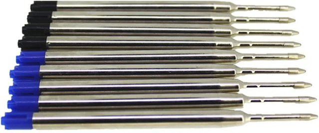 Kugelschreiberminen mit mittlerer Spitze 0,7 mm in Silber als Ersatzminen für Parker-Stifte für Schule und Büro - Bild 1