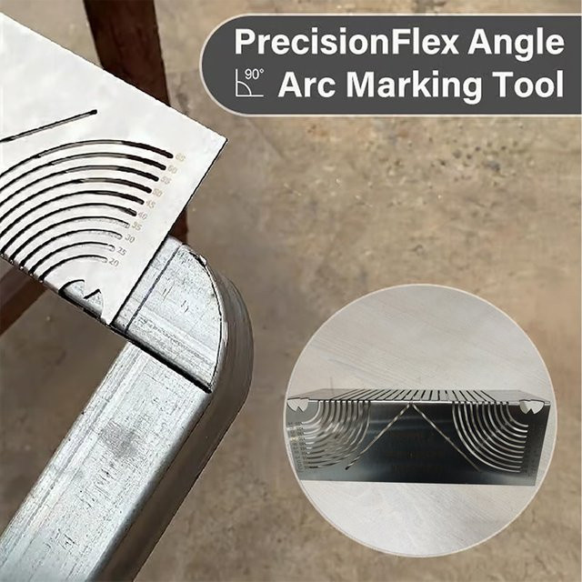 Precisionflex Winkel- und Lichtbogenmarkierungswerkzeug für Vierkantrohre und Stahl in Silber - Bild 1