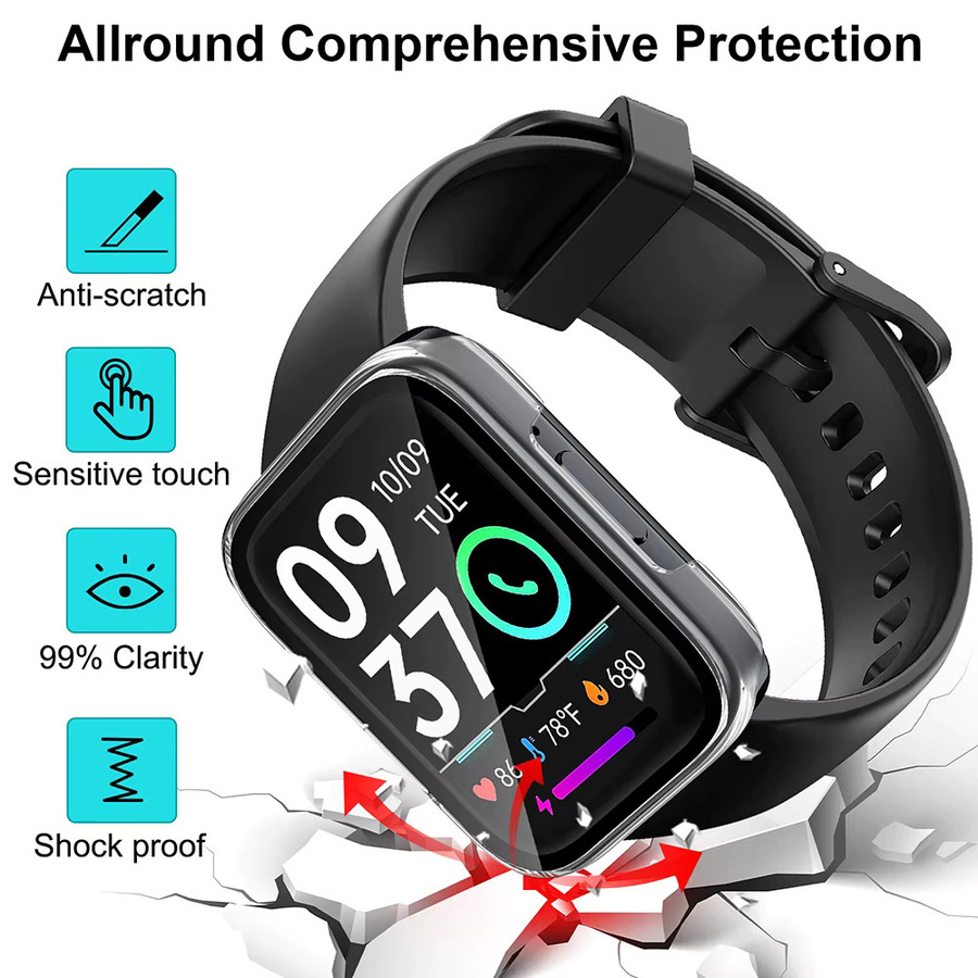 skg Displayschutz Hülle für v9 pro Smartwatch, Schwarz, Silikon - Bild 3