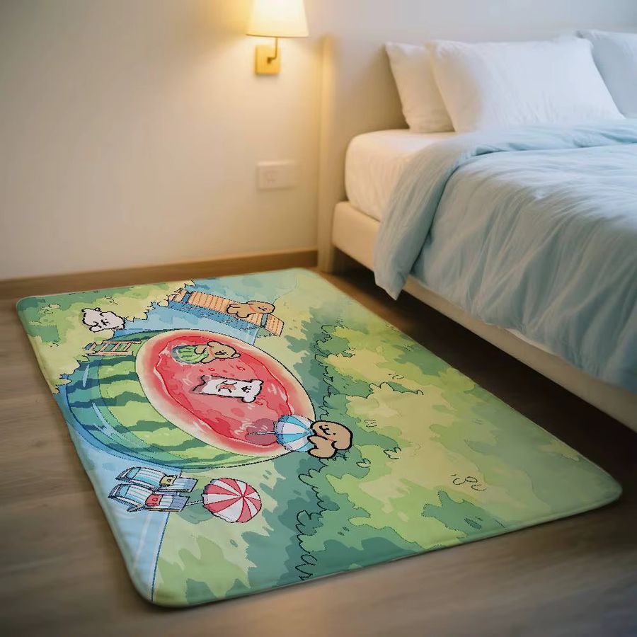 52TOYS Cartoon Malteser Bodenmatte, Saugfähige und rutschfeste Fußmatte für Eingang, Schlafzimmer oder Badezimmer, Multicolor - Bild 3