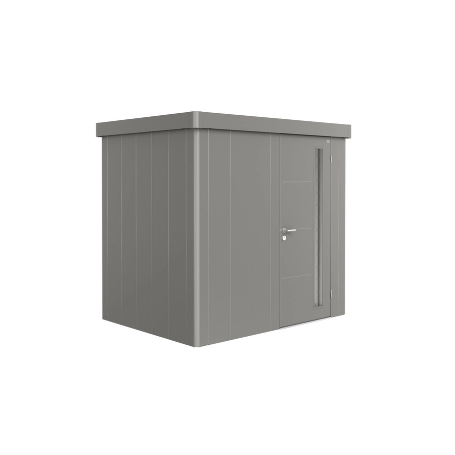 Biohort Metall-Gerätehaus Neo 1B mit Standardtür in Grau, B/H/T: 236 x 222 x 180 cm - Bild 2