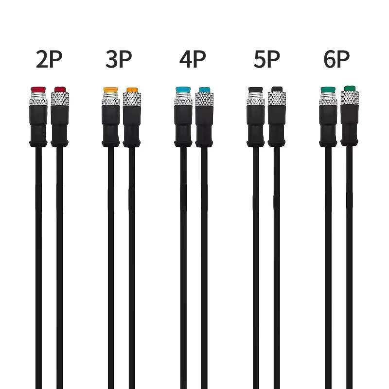 M9 Wasserdichter Luftfahrtstecker Set mit Kabel 20 cm, Männlich und Weiblich, verschiedene Pin-Konfigurationen, Mehrfarbig - Bild 2