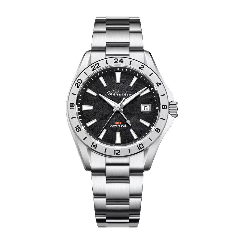 ADDIESDIVE GMT Quarz-Armbanduhr, Edelstahl, Saphirglas, Herren - Bild 6