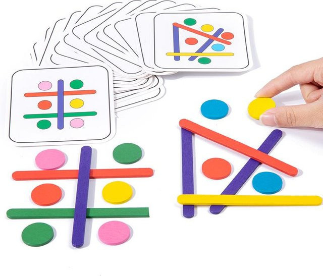 Kidsly Regenbogen Stick Puzzle, Holz, Bunt / Mehrfarbig, ab 3 Jahre - Bild 1