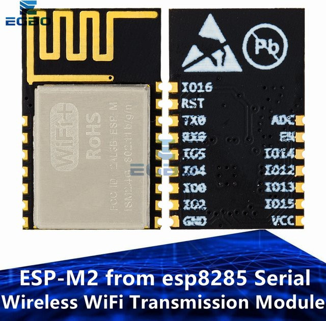 Egbo ESP-M2 ESP8285 Mini WiFi Modul für serielle drahtlose Übertragung in Schwarz - Bild 1