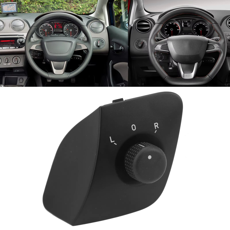 YOSOO Rückspiegelsteuerung Schalterknopf in Schwarz für SEAT Ibiza ST 2008-2016, Ersatzteil 6J1959565A - Bild 3