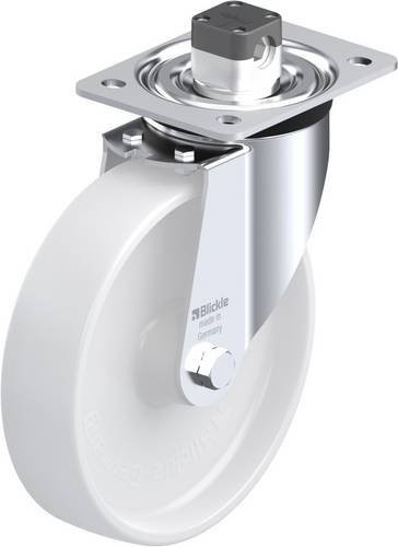 Blickle L-PO 200XR-CS11 Lenkrolle mit Feststeller, Rad-Durchmesser: 20 cm, Tragfähigkeit: 400 kg, weiß - Bild 1