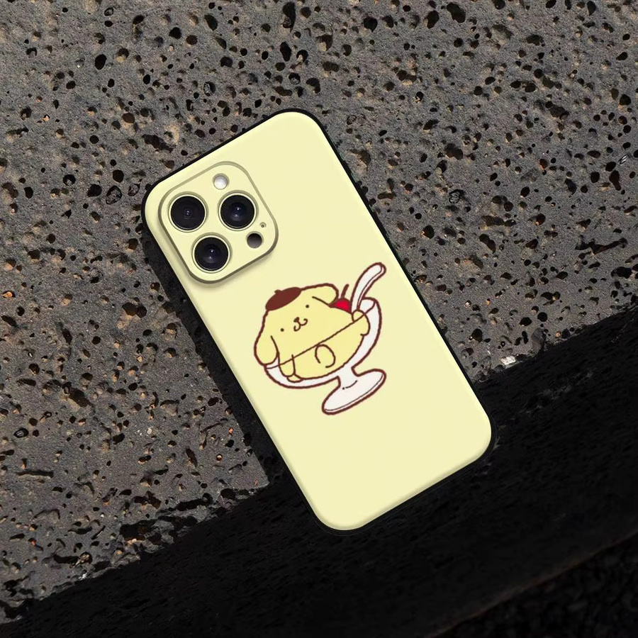 Moetch Handyhülle mit Cartoon Pudding Hund für iPhone 11 bis iPhone 17 Pro Max Plus Mini in Gelb aus weichem TPU - Bild 7