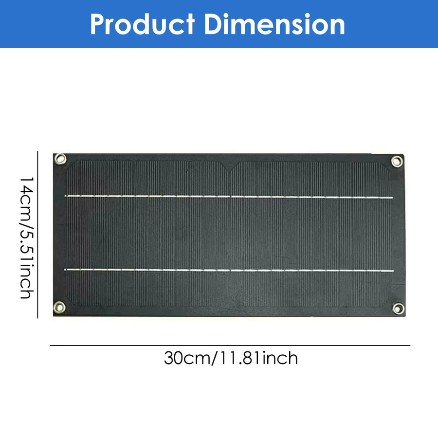 Solarpanel 12 V mit Solarzelle als Autoladegerät und Notfall-Batterieversorgung in Schwarz - Bild 2