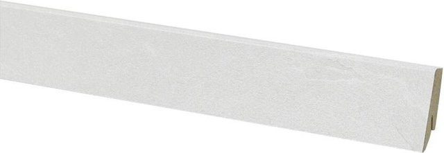 Minimalistische Sockelleiste aus MDF in Weiß mit Click-System, B/H/T: 240 x 5,8 x 0,18 cm - Bild 1