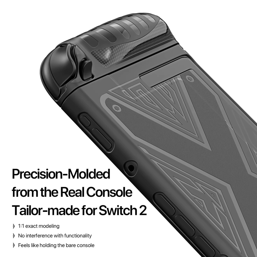 DUXDUCIS Schutzhülle für Nintendo Switch 2 aus TPU und PC, stoßfest und kratzfest, transparent oder schwarz - Bild 4