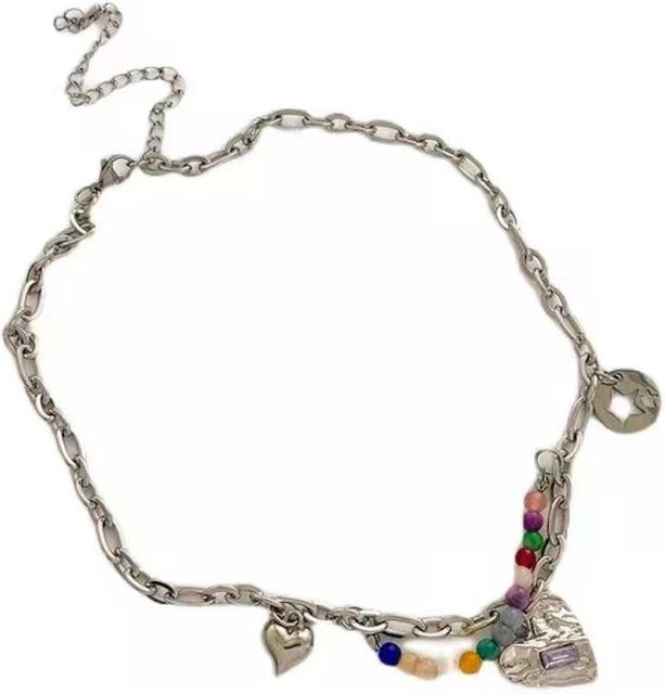 Allbestart Halskette Titanstahl, Achat, gray, Damen - Bild 1