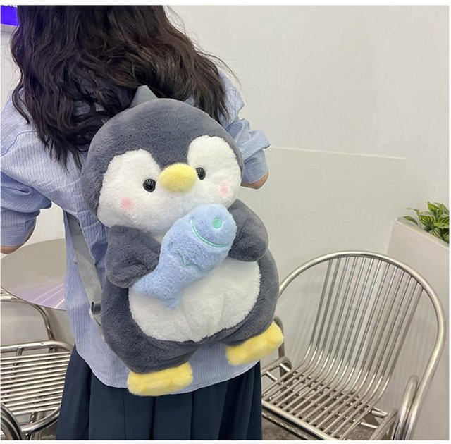 Kidsly Pinguin Puppe Plüsch Rucksack, Cartoon Tasche - Bild 1