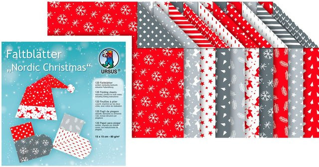 URSUS Faltblätter Nordic Christmas Multicolor B: 120 cm, H: 80 cm - Bild 1