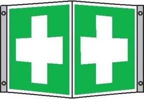 SafetyMarking Hinweisschild Erste Hilfe aus Aluminium, langnachleuchtend, B: 20 cm, H: 20 cm - Bild 1