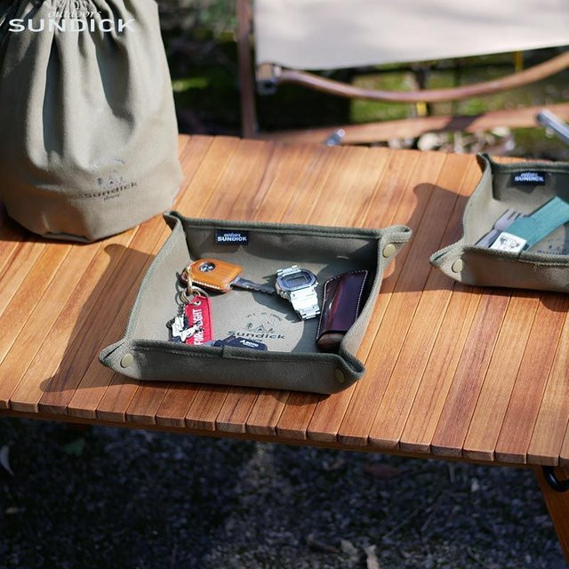 SDK Papierhandtuch-Aufbewahrungsbox aus Segeltuch in Sand und Green für Haushalt und Outdoor-Camping - Bild 1