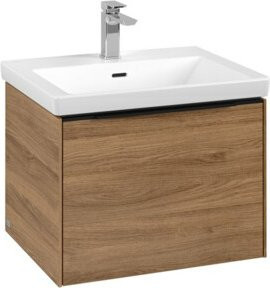Villeroy & Boch Waschtischunterschrank Subway 3.0 in Braun, Wandmontage mit LED-Beleuchtung und internen Schubladen, B/T/H: 57,2 x 42,9 x 47,8 cm - Bild 1