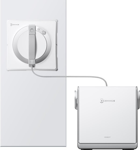 Ecovacs Winbot W2 Pro Omni Fensterputzroboter in Weiß mit Ansaugung - Bild 1