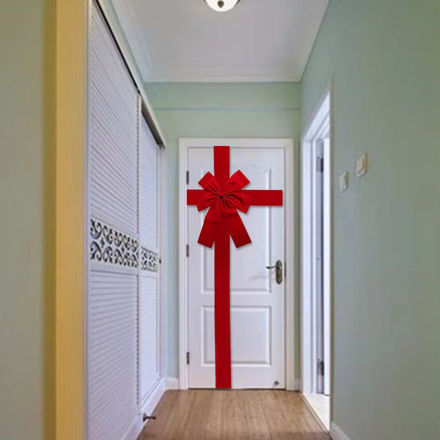 Rote Organza-Schleife als Weihnachtsdekoration zum Aufhängen - Bild 6