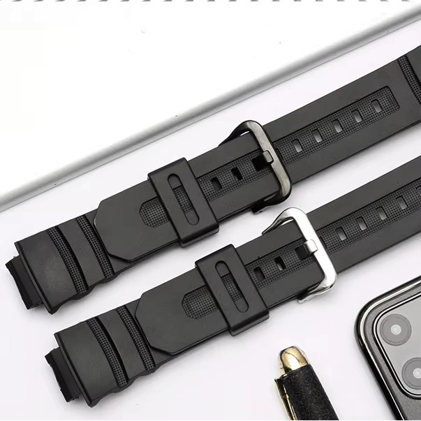 Casio Uhrenarmband, Kautschuk, Schwarz, Unisex - Bild 2