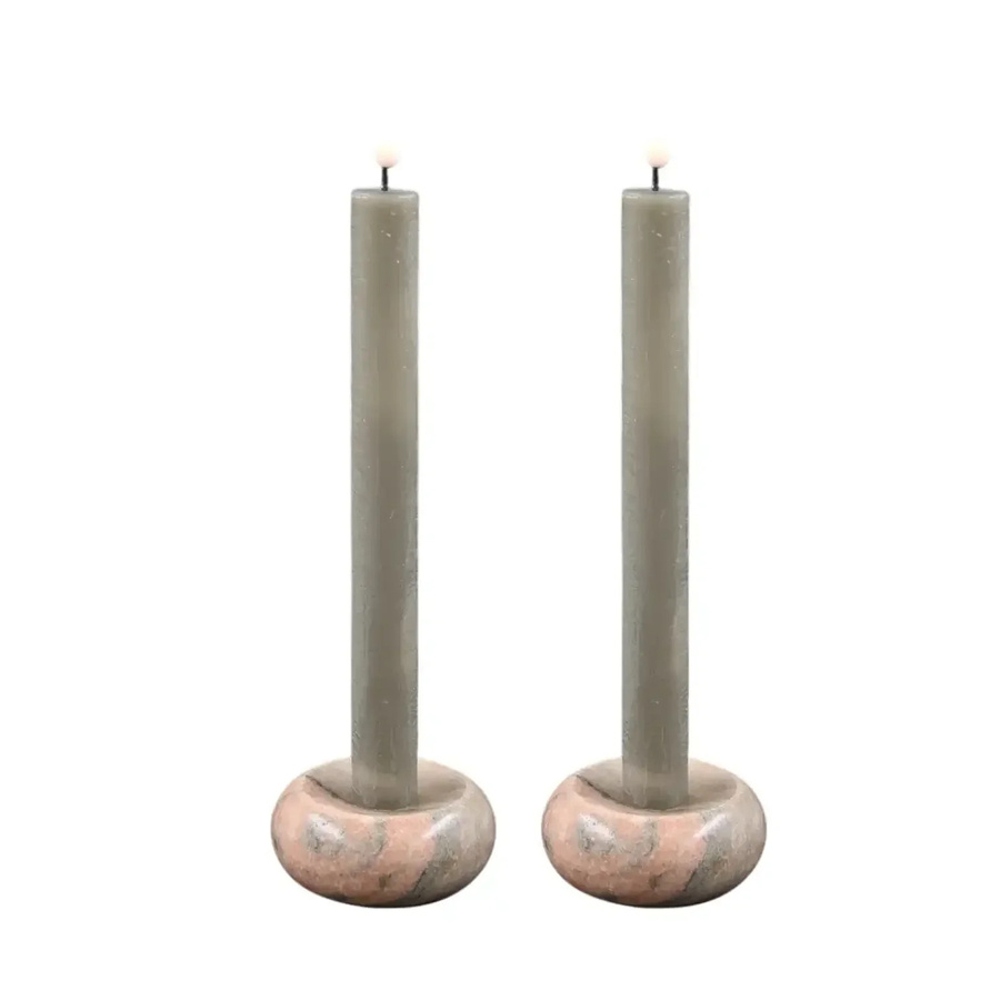 House of Nature LED-Dinnerkerzen mit Flicker-Effekt aus echtem Kerzenwachs, beige, 2 Stück, Höhe: 27 cm - Bild 1