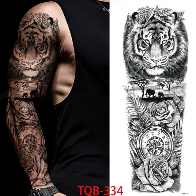 Temporäre Tattoo-Aufkleber Flower Love, Unisex - Bild 1