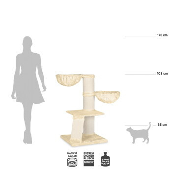 Canadian Cat Company Kratzbaum Regina beige mit Hängematte und Sisal - Bild 1