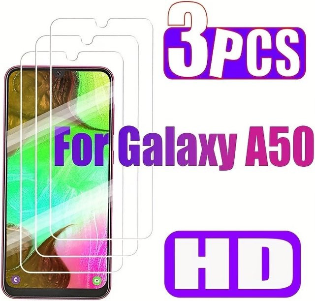 3er-Set Displayschutzfolie aus gehärtetem Glas für Samsung Galaxy A10 A20 A20E A30 A40 A50 A50S A60 A70 A11 A21 A31 A41 A51 A71, transparent - Bild 1