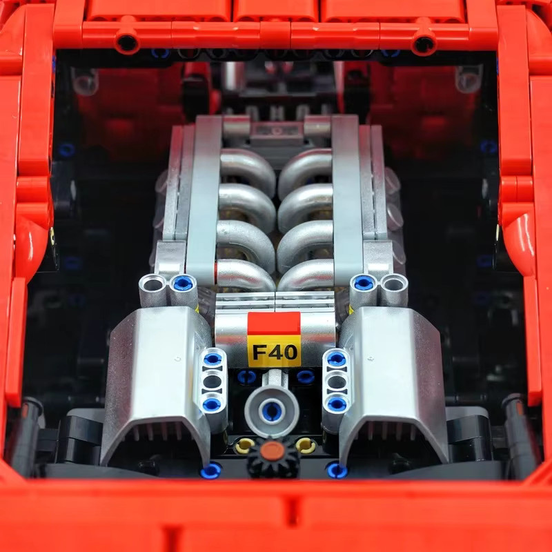 Rastar Technisches Baustein-Modell F40 LOX Edition Supercar in Rot mit 4026 Teilen - Bild 2