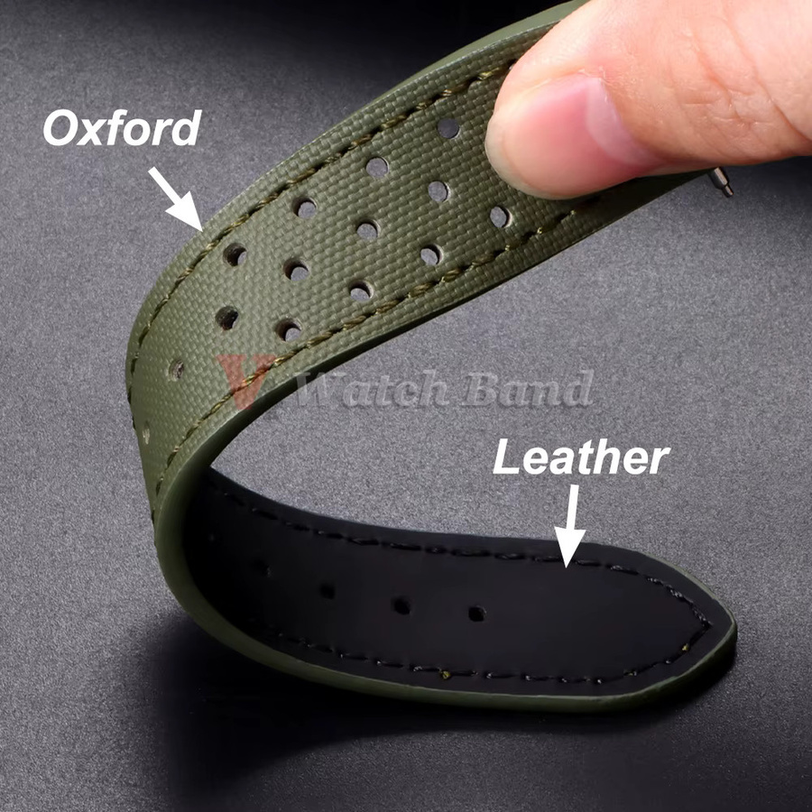 Uhrenarmband Textil, Schwarz, 18/20/22 mm, Unisex - Bild 1