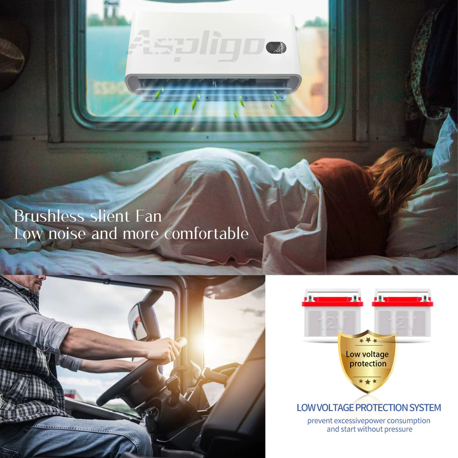 Aspligo 12V Elektrische Standklimaanlage für LKW Wohnmobil und Caravan in Weiß - Bild 4
