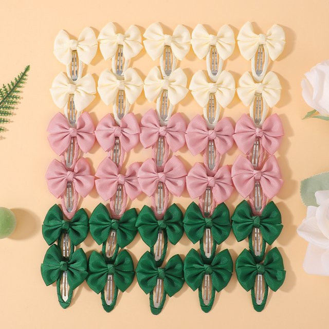 BABY BOWS Haarspangen für Kinder, 10 Stück, Candy Farben - Bild 1